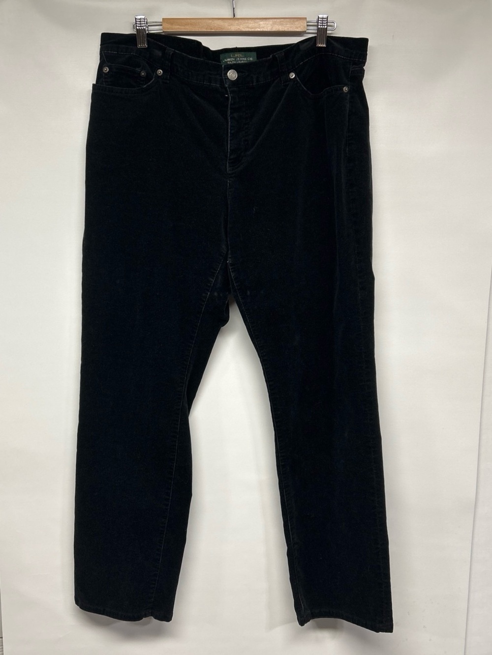 Ralph Lauren Black Straight Leg Corduroy Women's Jeans